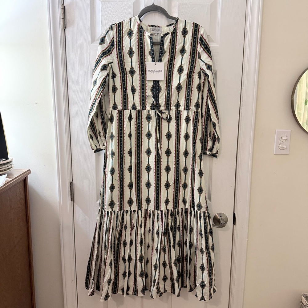 Olivia James Lydia dress Apache stripe sz XS